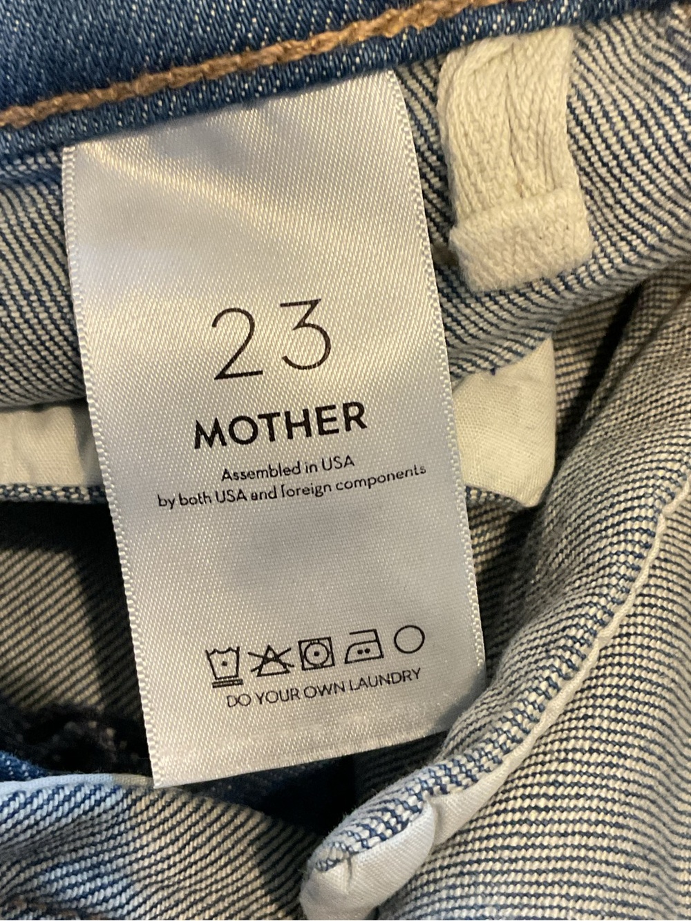 MOTHER jeans womens stashed hustler roller sneak nwt 23 denim 70s zip fly pocket - Picture 9 of 14